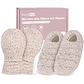 SuzziPad Microwavable Hand Warmers and Heated Slippers, Heated Hand Mitts and Feet Warmers for Fatigue and Discomfort, Cold Feet Reliever for Bed, Ideal Choice for Women & Men in Cold Day, L