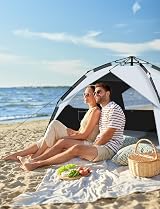 Glymnis Pop Up Beach Tent Large 4-6 Person Instant Sun Shelter UV 50+ view 9