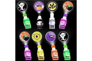 FLYSNK Halloween Party Favors for Kids, 36 Pcs LED Light Up Finger Lights Halloween Goodie Bag Fillers Treats Stuffers Glow in The Dark Toys Bulk for Halloween Party Gifts Trick or Treat Toy