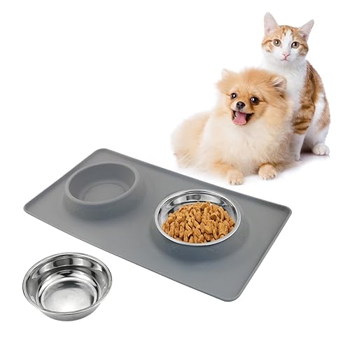 Ferplast Lindo Cat and Dog Bowls with Tray, 44.5 x 34 x 7 cm, 0.6 Liter, Red Amazon.co.uk Pet