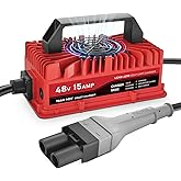 TRAMROOT 15 Amp Golf Cart Charger for 48 Volt Yamaha G19-22 Lead Acid Battery with Upgraded 2-Pin Plug