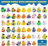KAHEIGN 30 Pcs Rubber Ducks Random Assortment Bath Toys Mesh Bag view 3