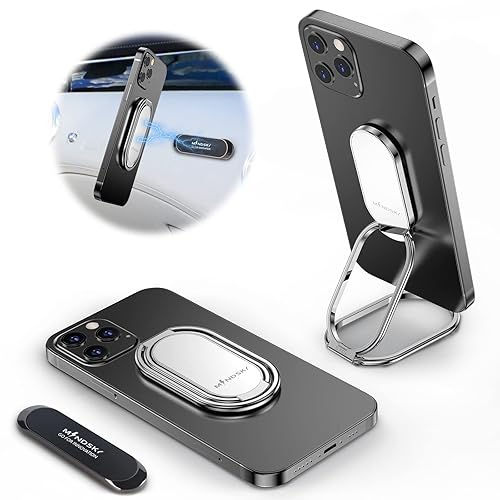 MINDSKY Phone Ring Holder -with Magnetic Car Mount Cellphone Finger Holder  Cell Phone Kickstand Mobilephone Back Grip Compatible with iPhone iPad