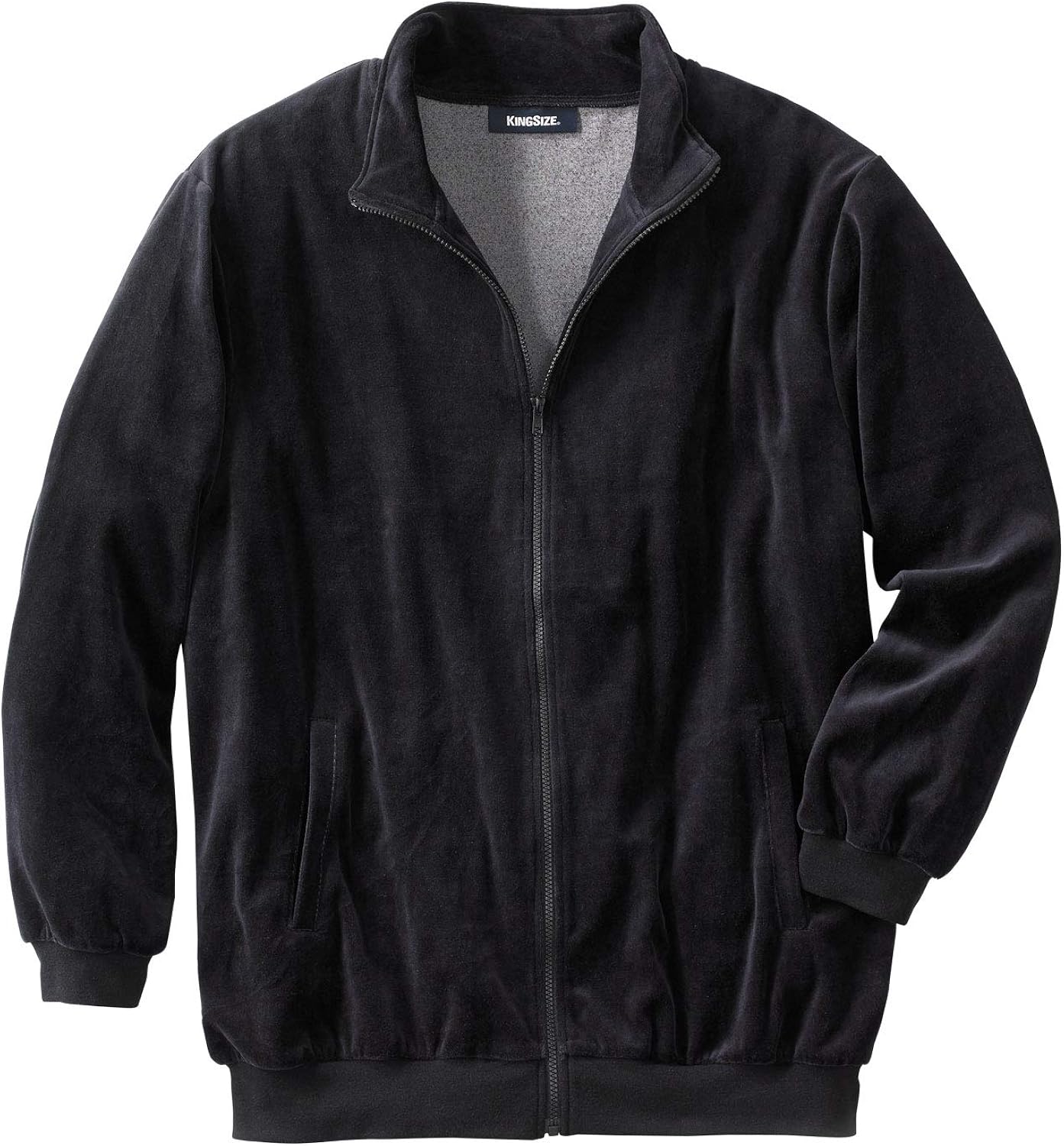 KingSize Men's Big & Tall Velour FullZip Jacket Clothing