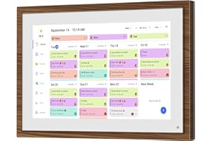 CANUPDOG 10.1 Inch Digital Calendar Chore Chart with Touchscreen - Full HD Interactive Display, Wall & Desk Mountable Family Planner, to-Do List & Meal Planner, Digital Picture Frame Gifts for Women Mom