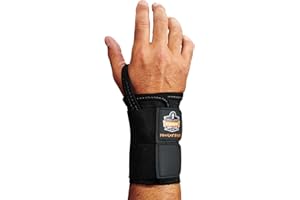 Ergodyne ProFlex 4010 Double-Strap Left Wrist Support, Black, Large