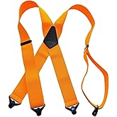 Holdup 2" Wide Outdoorsman Series Suspenders for Men with Composite Plastic USA Patented Gripper Clasp