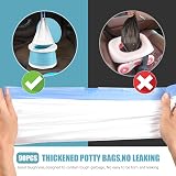 VISATOR Portable Travel Potty Chair Liners Bags 90 PCS 45x50cm Drawstring view 3