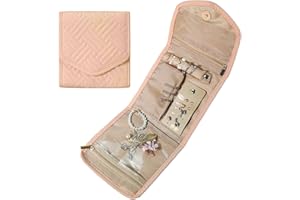 TORMEN Travel Jewelry Organizer Case, Foldable Jewelry Roll for Women, Compact & Lightweight Storage for Rings, Necklaces, Ea