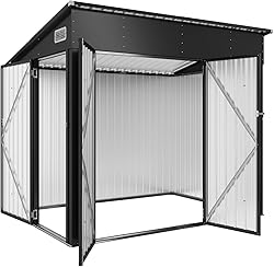 Aoxun 7.5'x5.5' Triple Door Shed Outdoor Storage