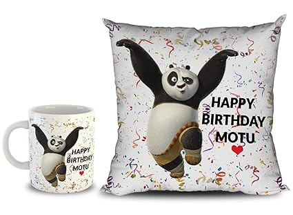 Buy Oddclick Happy Birthday Motu Gift Set For Girlfriend Boyfriend Husband Wife Cushion Gift Set Set Of 2 Online At Low Prices In India Amazon In