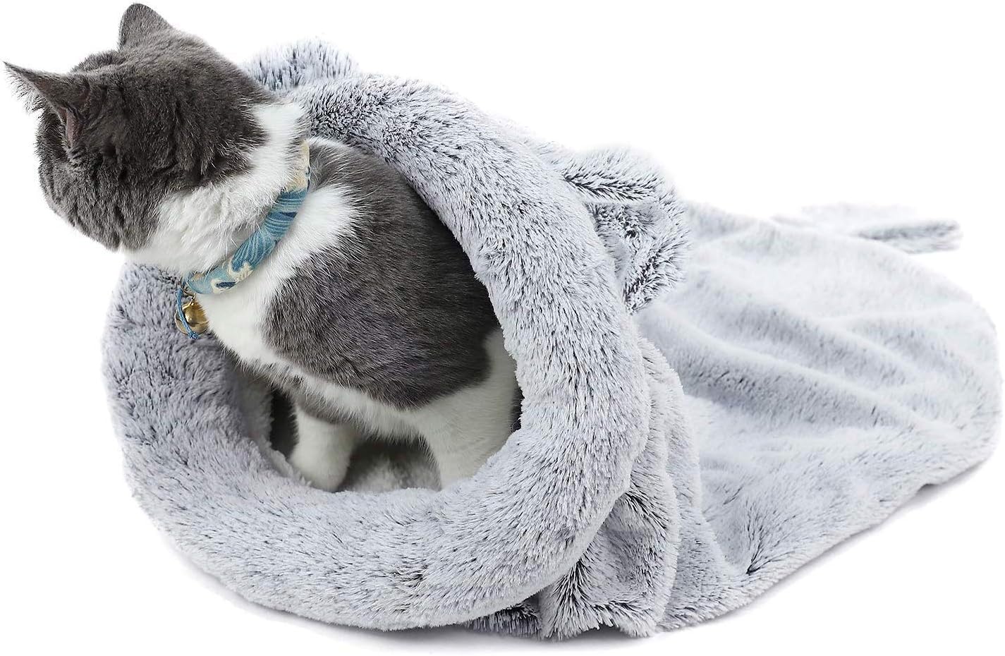 PAWZ Road Cat Sleeping Bag Self-Warming Kitty Sack 23"X22"-Silver : Pet Supplies
