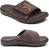 KuaiLu Mens Slides Soft Cushion Sport Sandals with