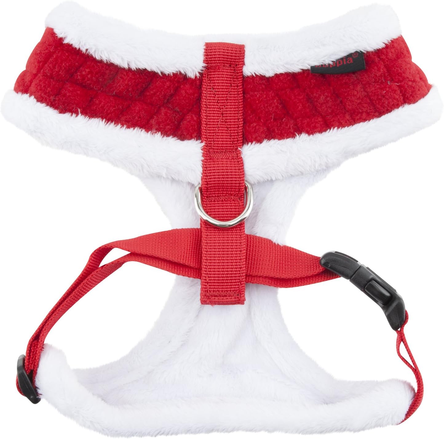 Puppia Blitzen Dog Harness Over-The-Head Warm Winter Christmas Holiday Harness Adjustable Chest for Small and Medium Dog Red, Medium - Image 3