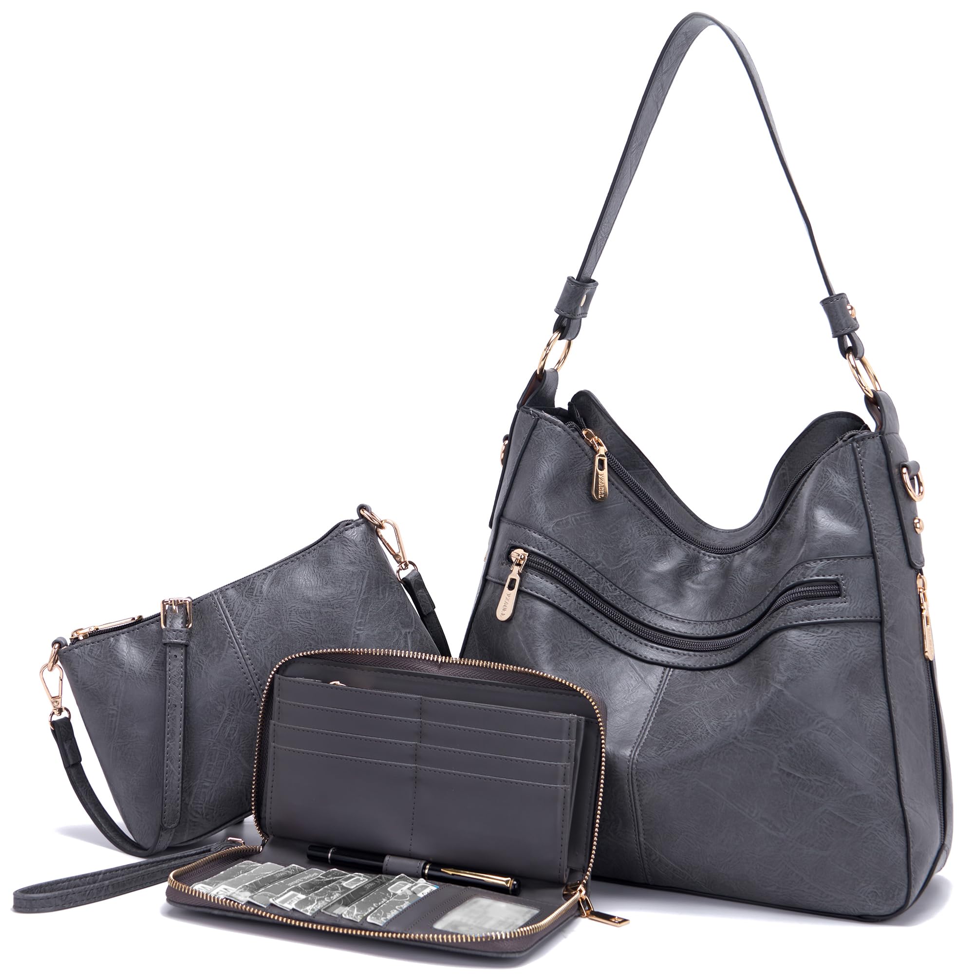 Photo 1 of Women Large Crossbody Bags Ladies Satchel Shoulder Handbags Purse and Wallet Set for Women Totes Hobo Purses