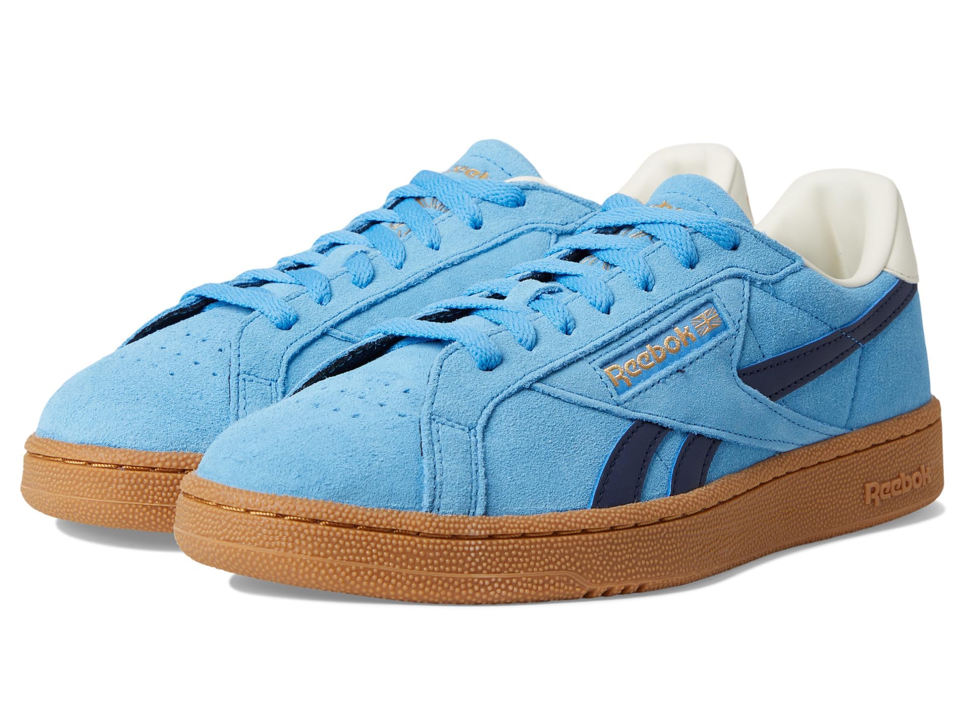 Reebok Unisex Club C Grounds UK Sneaker, Recovery Blue/Vector Navy/Gum, 8 Women/ 6.5 Men