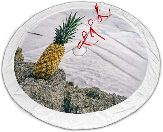 Amazon Com Yqining Christmas Tree Skirt Pineapple Fruit For Xmas