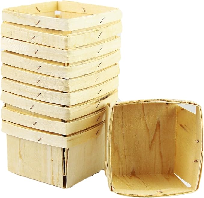 Berry Baskets Wooden 1 Quart (10 Pack) Home & Kitchen