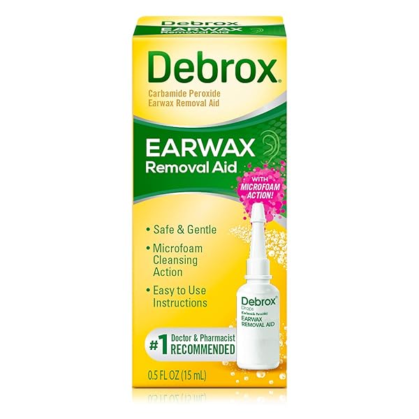 DEBROX EARWAX REMOVAL DROPS WITH GENTLE MICROFOAM CLEANSING...