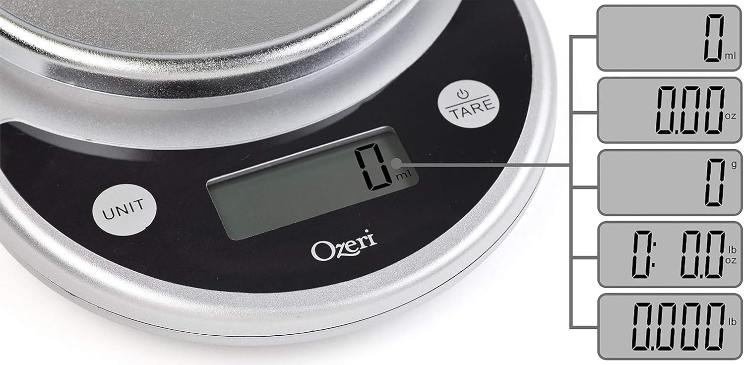 Ozeri ZK14-S Pronto Digital Multifunction Kitchen and Food Scale, Black: Kitchen & Dining