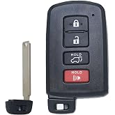 MechanMagic Smart Key Fob Remote Replacement Fits for Toyota Rav4 2013 2014 2015 2016 2017 2018 Keyless Entry Remote Control HYQ14FBA G Board 0020 (281451-0020) 89904-0R080 89904-42070 4BTN