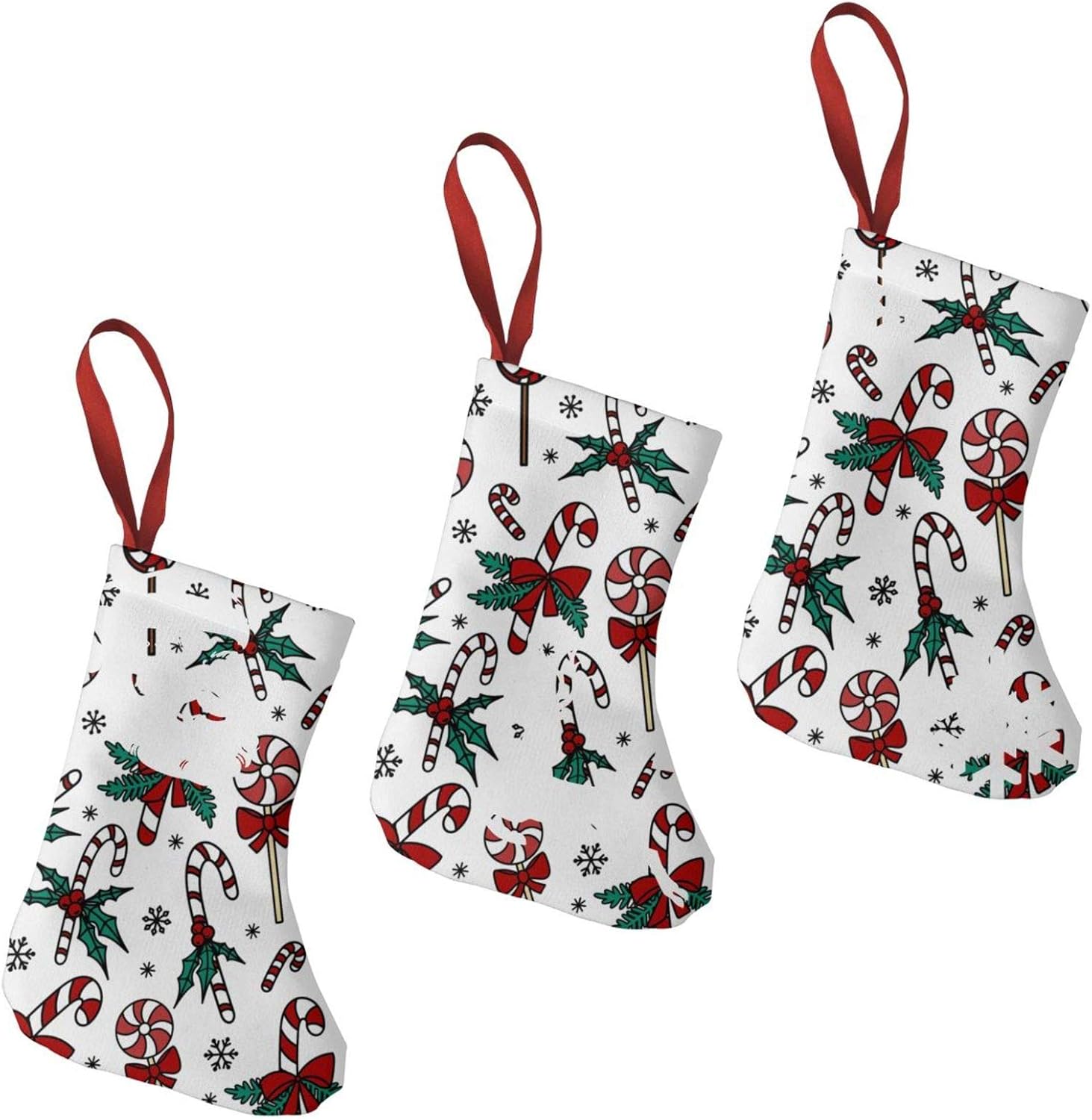 Amazon.com Christmas Stockings 3 Pcs Set 7.5" Santa Christmas