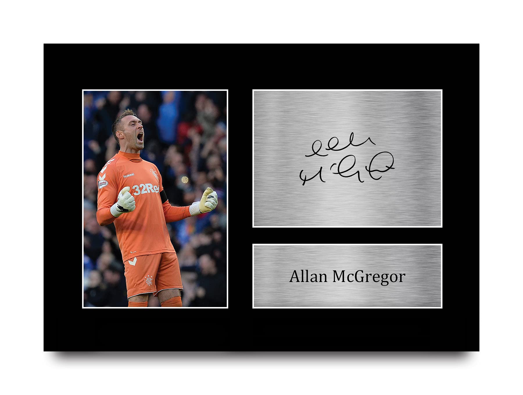 HWC Trading A4 Allan McGregor Rangers Gifts Printed Signed Autograph Picture for Football Fans and Supporters