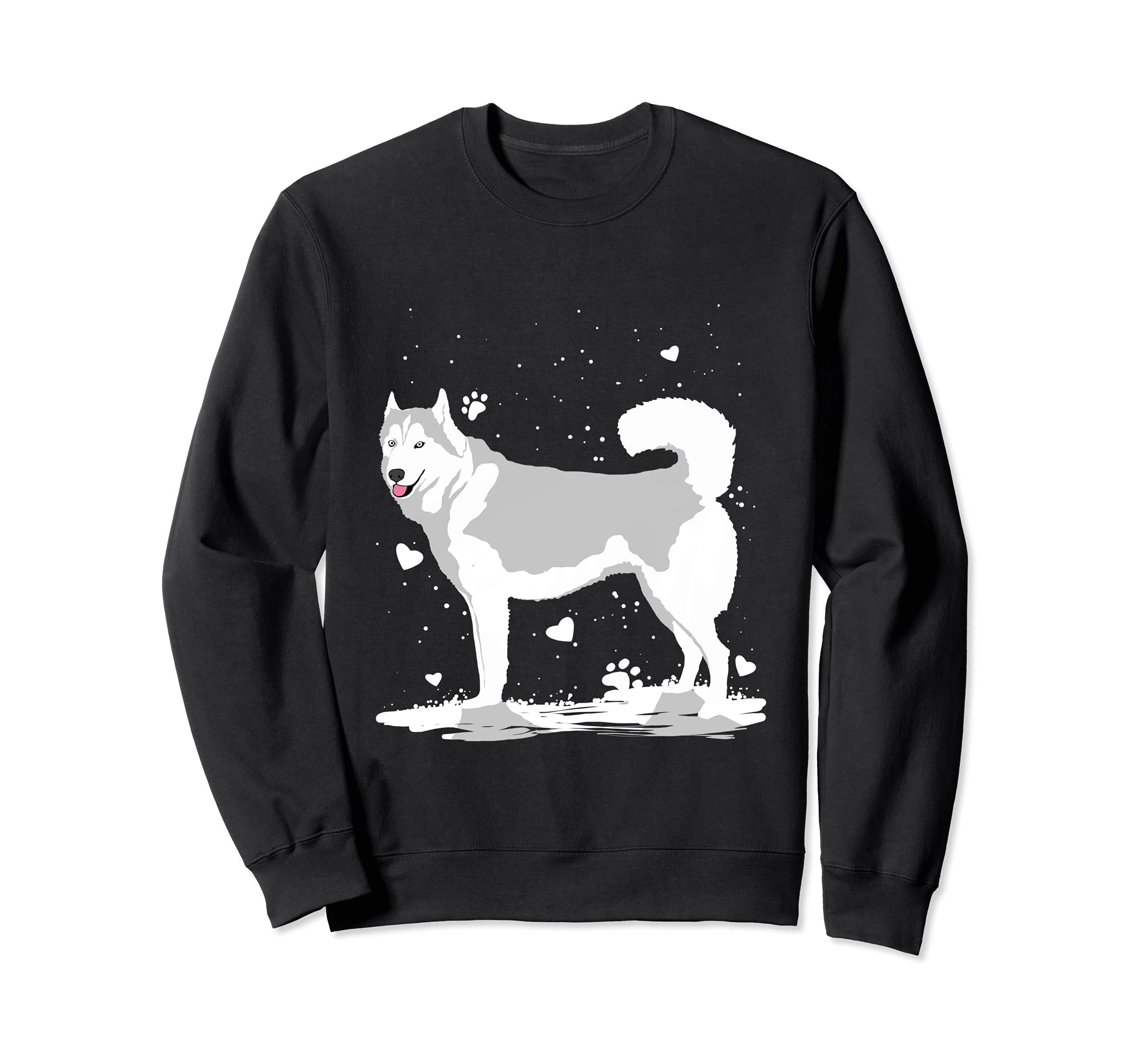 Siberian Husky Dog In Snow Sweatshirt