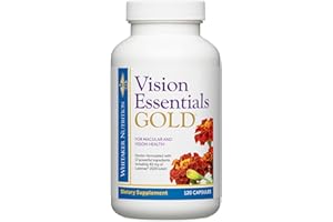 DR.WHITAKER Dr. Whitaker's Vision Essentials Gold - Eye Health Supplement with 40 mg of Lutein Plus, Zeaxanthin & Taurine - Supports Macular Health and Shields Eyes Against Blue Light Exposure (120 Capsules)