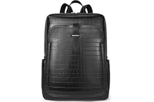 BROMEN Leather Laptop Backpack for Women 15.6 inch Computer Backpack College Travel Daypack Bag Plaid