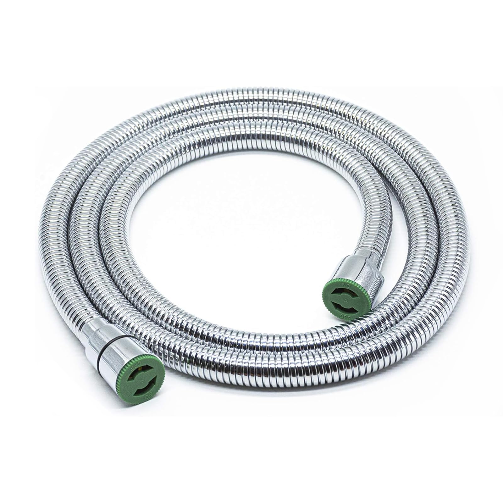 VANZUQUE 1.5m Stainless Steel Shower Hose – Flexible Anti-Kink Handheld Shower Head Hose with Universal G1/2 Brass Connectors, Chrome Finish, High Pressure Leak-Proof Replacement