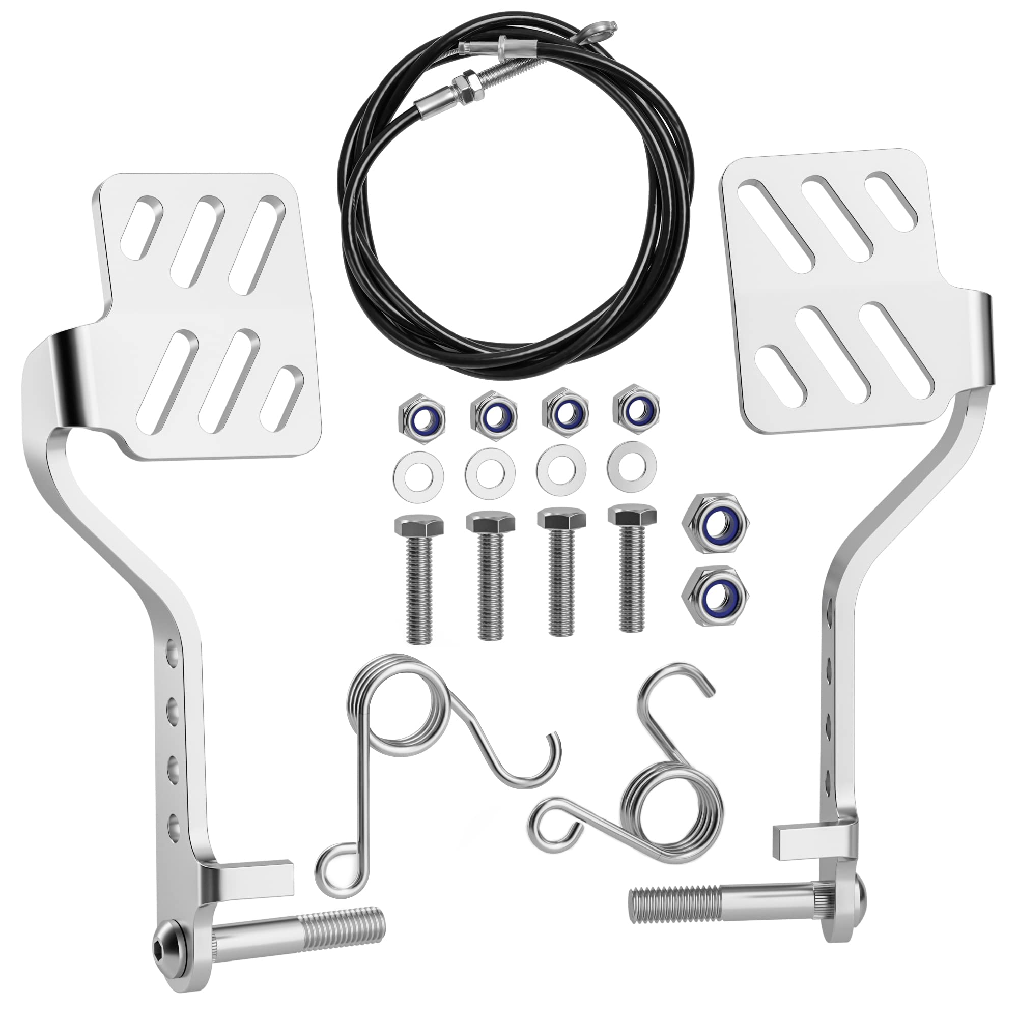 Photo 1 of Go Kart Pedals with Throttle Cable, Go Cart Brake Throttle Pedal with 71" Cable for 212cc 196cc 6.5hp Road Rocket, Azusa Fun Kart, Carter, Radio Flyer Kart Cart Racing Drift Trike, Vintage Type, DIY