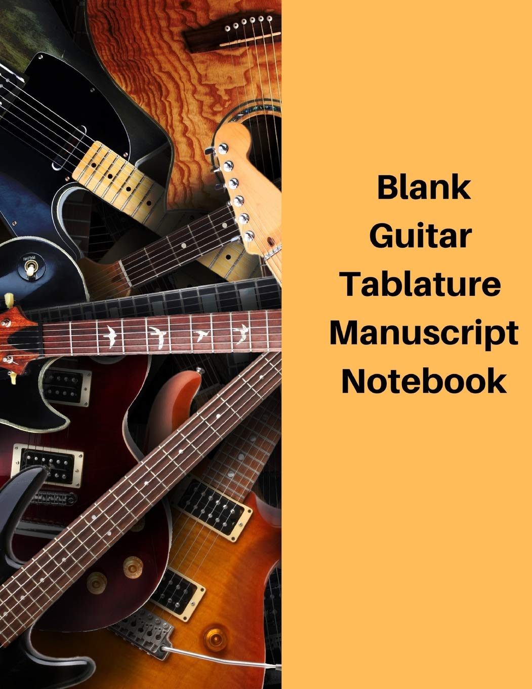 Blank Guitar Tablature Manuscript Notebook