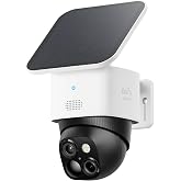 eufy Security SoloCam S340, 3K Dual-Lens Solar Security Camera | 360&deg; Coverage, Pan &amp; Tilt, No Blind Spots, AI Detection &amp; Tracking, Color Night Vision, No Monthly Fee, Built-in 8GB