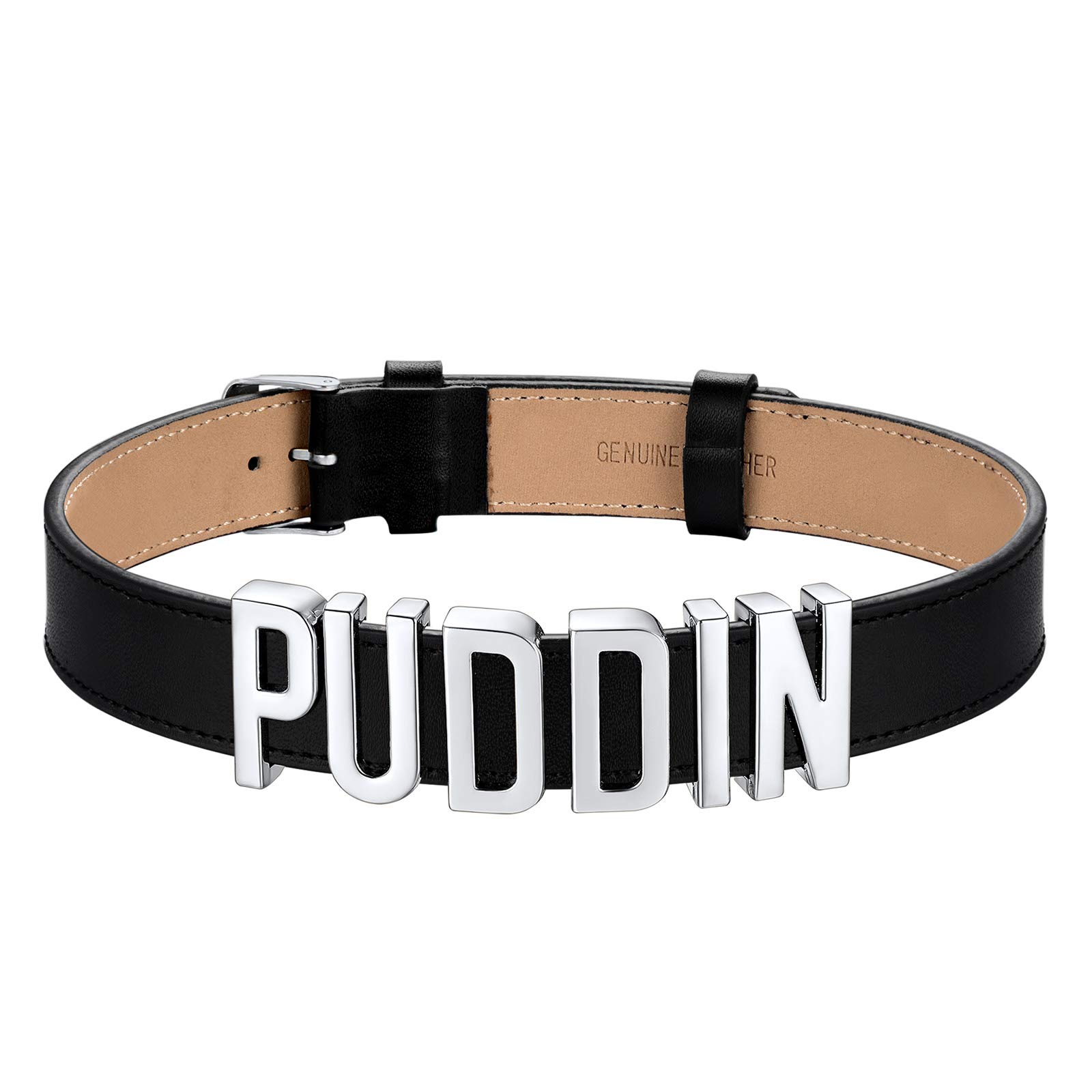 FindChic Puddin Collar Quinn Cosplay Genuine Leather Choker Necklace for Women