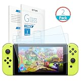 Tempered Glass Screen Protector for Nintendo Switch 2017, (0.22mm) Otium [Smooth with Docking] no Melt/2.5D/9H Hardness/Bubble Free/Easy Installation（2-Pack）