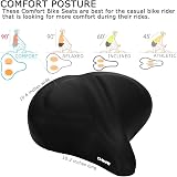 DAWAY C40 Ultra-Comfortable Oversized Bike Seat Memory Foam Padded view 2