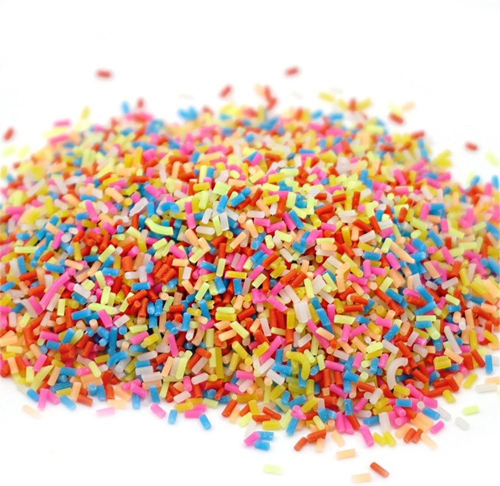 Hisoul Colorful Styrofoam Sugar Sprinkles Decorative Slime DIY Craft for Crunchy Slime for Kids Adults Students Party Games DIY Gift (A)