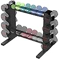 PROIRON Compact Dumbbell Rack Stand Only, Stable Dumbbell Storage Rack with Extra Long Steel Pipe Base ,Weight Rack for Dumbbells Strength Training Dumbbell Racks，Weight Rack for Home Gym Storage,Max.Weight 450 lbs.