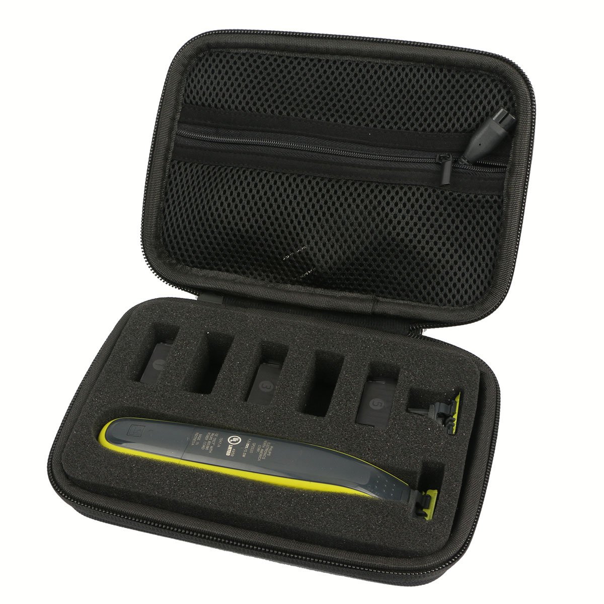 khanka for Philips Norelco OneBlade Hybrid Electric Trimmer Shaver, QP2520/70 Hard Case Organizer Carrying Travel Bag Cover Storage Case (Big)
