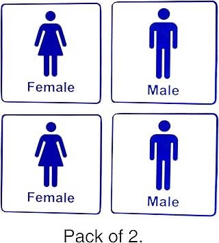 Amazon Com Esplanade Men Women Toilet Sign Bathroom Male