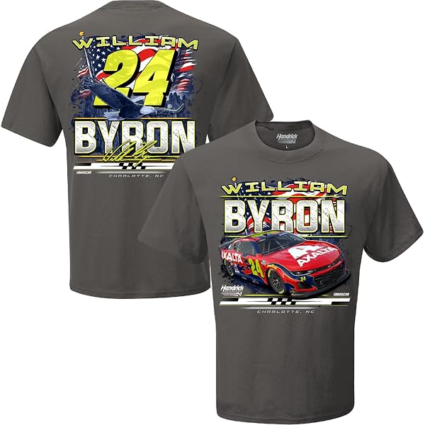 William Byron #24 NASCAR 2024 COTA Winner T-Shirt - Black, Officially Licensed Race Shirt - View #14