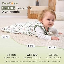 Yoofoss Baby Sleep Sack 18-24 Months, 1.5 Tog Baby