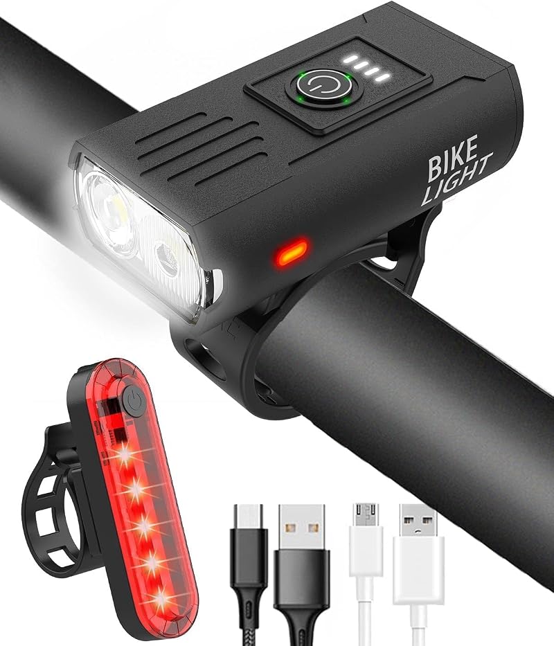 Victoper Bike Lights Front and Back 2025 Upgrade USB Rechargeable IPX4