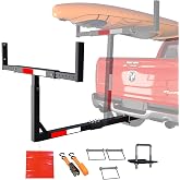 TRUSOON Upgrade Truck Bed Extender Hitch Mount, 2-in-1 Adjustable Kayak Hitch Extender, Heavy Duty Steel and 1000 lbs Load Capacity with Hitch Tightener Anti Rattle Stabilizer for Canoe, Lumber