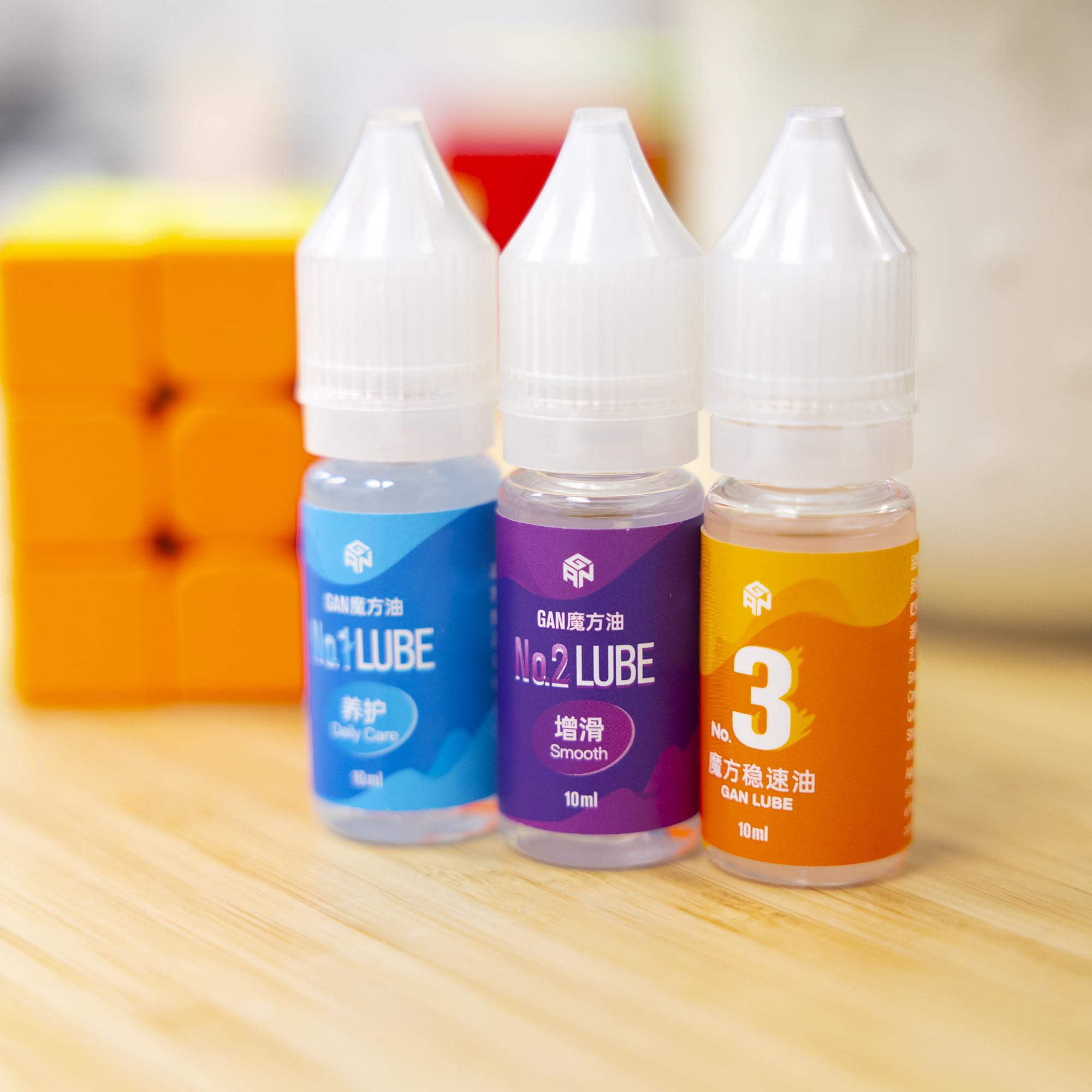 Speed Cube Lubricant - Rubic Cube Lube for High-Performance & Faster Turns - Set of 3 Daily Care, Smooth & GAN Lube - 10cc
