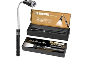 PAPA'S ICE CREAM Magnetic Flashlight Gifts for Men: Extendable Magnet Pickup Tool Gifts for Dad Telescoping Cool Gadget Christmas for Him, Husband, Handyman