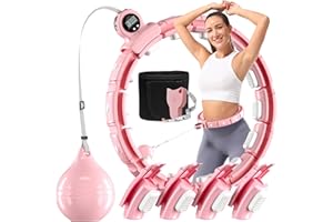 Sonkoloro Weighted Workout Hoop for Weight Loss, Smart Silent Exercise Ring Plus Size 48 inchs, Fitness Circle with Ball and Counter, Abs Exercise Equipment for Home