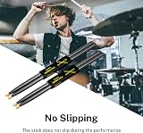 Donner 5A Maple Drum Sticks 2 Pair with Carrying Bag Black view 7
