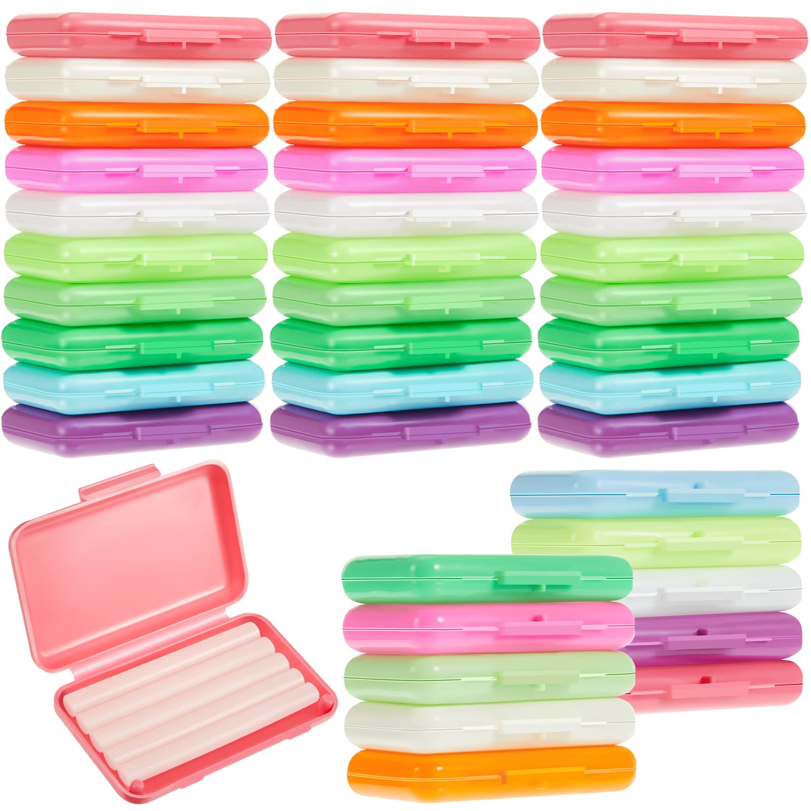 Photo 1 of Tondiamo 40 Pack Clear Braces Wax for Teeth Dental Wearer Orthodontic Tooth Wax for Braces and Oral Appliances with Colorful Storage Case and Smell(Mixed Flavors)